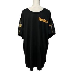 Nike Dri-Fit NFL Pittsburgh Steelers Black Team Apparel Short Sleeve Shirt XXL